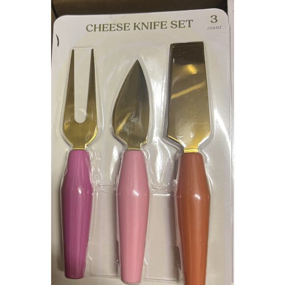 Cheese Knives Set Pink / Orange -Target - Picture 4 of 4